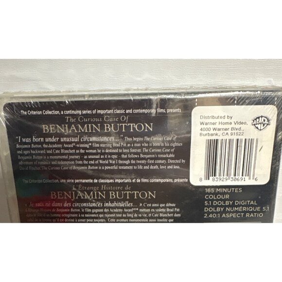 The Curious Case Of Benjamin Button Criterion Collection DVD Brad Pitt NEW - Picture 3 of 6